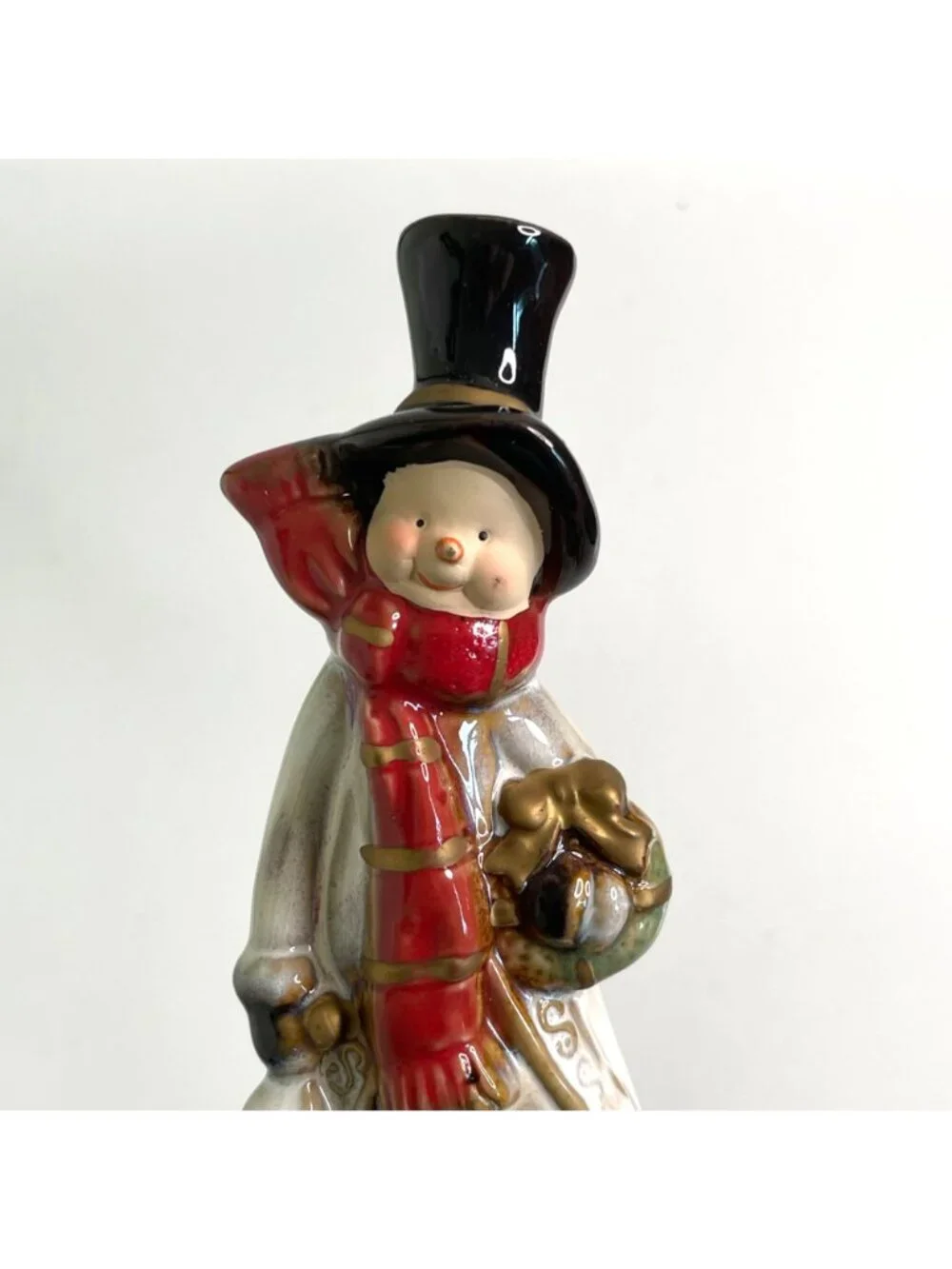 Vintage Christmas Figurine Set Old World Santa and Snowman Cardinal Holiday 8